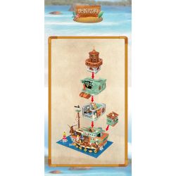 ZHEGAO 00422 non  KHÁCH SẠN CẢNG bộ đồ chơi xếp lắp ráp ghép mô hình Creator HARBOUR HOTEL Sáng Tạo 2142 khối