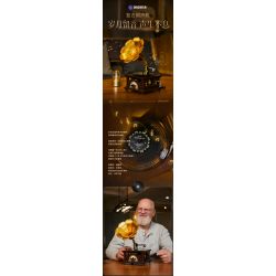 PANTASY 85009 non  MÁY HÁT CỔ ĐIỂN bộ đồ chơi xếp lắp ráp ghép mô hình Creator RETRO GRAMOPHONE Sáng Tạo 800 khối