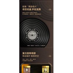 PANTASY 85009 non  MÁY HÁT CỔ ĐIỂN bộ đồ chơi xếp lắp ráp ghép mô hình Creator RETRO GRAMOPHONE Sáng Tạo 800 khối