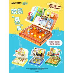 AREA-X AB0023 0023 non  SPONGEBOB SQUAREPANTS NGÔI NHÀ QUẢ DỨA bộ đồ chơi xếp lắp ráp ghép mô hình Movie & Game GOOD  SPONGEBOB SQUARE PANTS' HOUSE Phim Và Trò Chơi