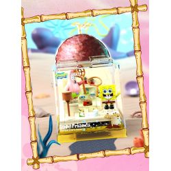 AREA-X AB0023 0023 non  SPONGEBOB SQUAREPANTS NGÔI NHÀ QUẢ DỨA bộ đồ chơi xếp lắp ráp ghép mô hình Movie & Game GOOD  SPONGEBOB SQUARE PANTS' HOUSE Phim Và Trò Chơi