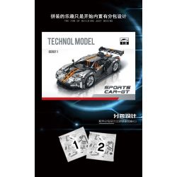 MorkModel 022027 Mork Model 022027 REBRICKABLE MOC-168846 168846 MOC168846 non  FORD GT tỷ lệ 1:10 bộ đồ chơi xếp lắp ráp ghép mô hình  Kỹ Thuật Công Nghệ Cao Mô Hình Phương Tiện 2828 khối