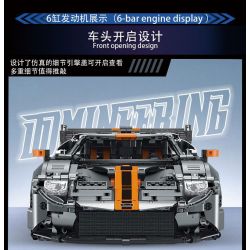 MorkModel 022027 Mork Model 022027 REBRICKABLE MOC-168846 168846 MOC168846 non  FORD GT tỷ lệ 1:10 bộ đồ chơi xếp lắp ráp ghép mô hình  Kỹ Thuật Công Nghệ Cao Mô Hình Phương Tiện 2828 khối