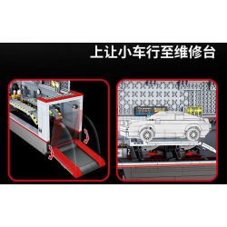 FORANGE FC1619 1619 non  XE TẢI BẢO DƯỠNG Ô TÔ bộ đồ chơi xếp lắp ráp ghép mô hình City Thành Phố 1258 khối