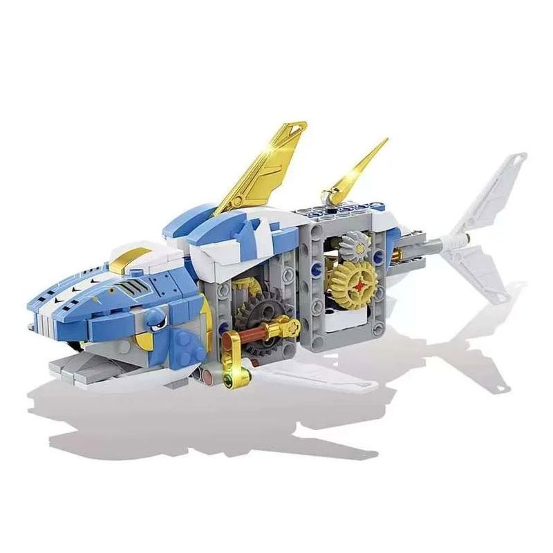 Kazi KY7710 7710 non  THỢ THỦ CÔNG CÁ MẬP ÁC QUỶ BIỂN SÂU bộ đồ chơi xếp lắp ráp ghép mô hình  DEEPSEA SHARK Kỹ Thuật Công Nghệ Cao Mô Hình Phương Tiện 581 khối