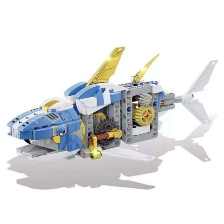 Kazi KY7710 7710 non  THỢ THỦ CÔNG CÁ MẬP ÁC QUỶ BIỂN SÂU bộ đồ chơi xếp lắp ráp ghép mô hình  DEEPSEA SHARK Kỹ Thuật Công Nghệ Cao Mô Hình Phương Tiện 581 khối