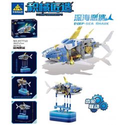 Kazi KY7710 7710 non  THỢ THỦ CÔNG CÁ MẬP ÁC QUỶ BIỂN SÂU bộ đồ chơi xếp lắp ráp ghép mô hình  DEEPSEA SHARK Kỹ Thuật Công Nghệ Cao Mô Hình Phương Tiện 581 khối