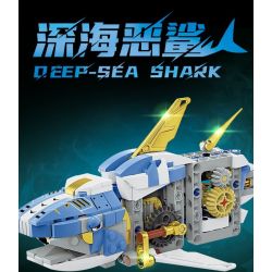 Kazi KY7710 7710 non  THỢ THỦ CÔNG CÁ MẬP ÁC QUỶ BIỂN SÂU bộ đồ chơi xếp lắp ráp ghép mô hình  DEEPSEA SHARK Kỹ Thuật Công Nghệ Cao Mô Hình Phương Tiện 581 khối
