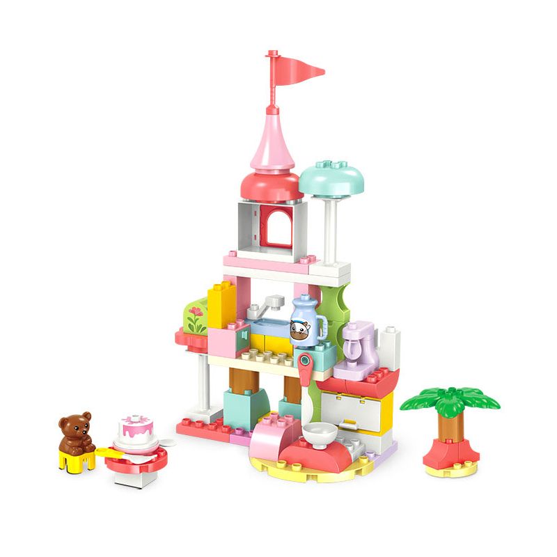 SEMBO 690901 non  KHAKI RƯƠNG KHO BÁU NGỌT NGÀO bộ đồ chơi xếp lắp ráp ghép mô hình  Khối Lớn