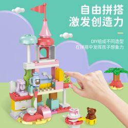 SEMBO 690901 non  KHAKI RƯƠNG KHO BÁU NGỌT NGÀO bộ đồ chơi xếp lắp ráp ghép mô hình  Khối Lớn