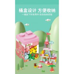 SEMBO 690901 non  KHAKI RƯƠNG KHO BÁU NGỌT NGÀO bộ đồ chơi xếp lắp ráp ghép mô hình  Khối Lớn