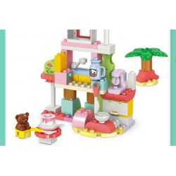 SEMBO 690901 non  KHAKI RƯƠNG KHO BÁU NGỌT NGÀO bộ đồ chơi xếp lắp ráp ghép mô hình  Khối Lớn