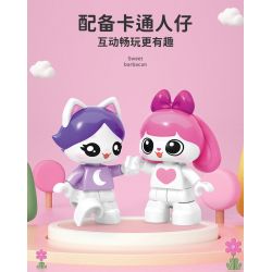 SEMBO 690900 non  ĐỒ CHƠI XIAOLING HỘP ĐỰNG VUI NHỘN bộ đồ chơi xếp lắp ráp ghép mô hình  SWEET BARBACAN Khối Lớn