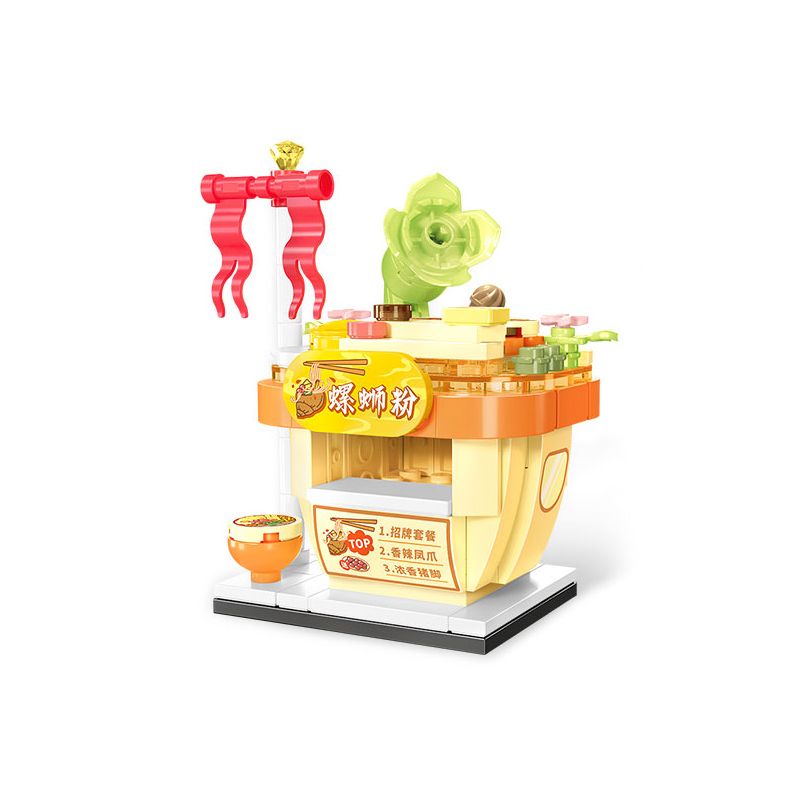 SEMBO 601189 non  QUÁN BÚN ỐC LUXIANG bộ đồ chơi xếp lắp ráp ghép mô hình 159 khối