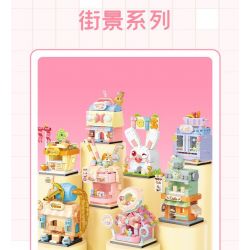 SEMBO 601191 non  QUÁN TRÀ SỮA MIYUE bộ đồ chơi xếp lắp ráp ghép mô hình 169 khối