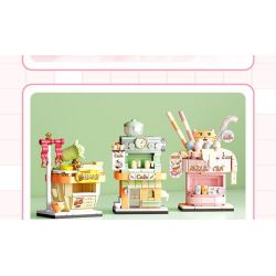 SEMBO 601194 non  NHÀ TRÁNG MIỆNG YILU bộ đồ chơi xếp lắp ráp ghép mô hình 171 khối