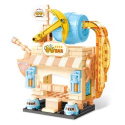 SEMBO 601195 non  QUẦY CHẢI CHUỐT bộ đồ chơi xếp lắp ráp ghép mô hình 138 khối