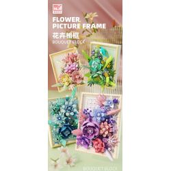 BEAUTIFUL AND 13063 non  KHUNG ẢNH HOA TÍM bộ đồ chơi xếp lắp ráp ghép mô hình Art FLOWER PICTURE FRAME