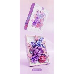 BEAUTIFUL AND 13063 non  KHUNG ẢNH HOA TÍM bộ đồ chơi xếp lắp ráp ghép mô hình Art FLOWER PICTURE FRAME