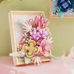 BEAUTIFUL AND 13062 non  KHUNG ẢNH HOA HỒNG bộ đồ chơi xếp lắp ráp ghép mô hình Art FLOWER PICTURE FRAME