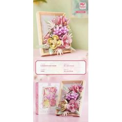 BEAUTIFUL AND 13062 non  KHUNG ẢNH HOA HỒNG bộ đồ chơi xếp lắp ráp ghép mô hình Art FLOWER PICTURE FRAME
