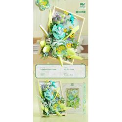 BEAUTIFUL AND 13061 non  KHUNG ẢNH HOA XANH bộ đồ chơi xếp lắp ráp ghép mô hình Art FLOWER PICTURE FRAME