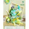 BEAUTIFUL AND 13061 non  KHUNG ẢNH HOA XANH bộ đồ chơi xếp lắp ráp ghép mô hình Art FLOWER PICTURE FRAME