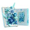 BEAUTIFUL AND 13060 non  KHUNG ẢNH HOA MÀU XANH bộ đồ chơi xếp lắp ráp ghép mô hình Art FLOWER PICTURE FRAME