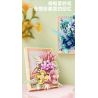 BEAUTIFUL AND 13060 non  KHUNG ẢNH HOA MÀU XANH bộ đồ chơi xếp lắp ráp ghép mô hình Art FLOWER PICTURE FRAME