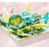 BEAUTIFUL AND 13060 non  KHUNG ẢNH HOA MÀU XANH bộ đồ chơi xếp lắp ráp ghép mô hình Art FLOWER PICTURE FRAME
