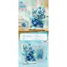BEAUTIFUL AND 13060 non  KHUNG ẢNH HOA MÀU XANH bộ đồ chơi xếp lắp ráp ghép mô hình Art FLOWER PICTURE FRAME