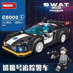 WOMA C5003 5003 non  4 LOẠI XE CẢNH SÁT bộ đồ chơi xếp lắp ráp ghép mô hình Racers SWAT Đua Tốc Độ 1225 khối