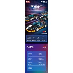 WOMA C5003 5003 non  4 LOẠI XE CẢNH SÁT bộ đồ chơi xếp lắp ráp ghép mô hình Racers SWAT Đua Tốc Độ 1225 khối