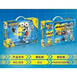 008 non  TAY SAI bộ đồ chơi xếp lắp ráp ghép mô hình Minions MINIDN MECH 632 khối