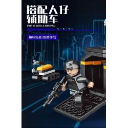 WOMA C5002 5002 non  ĐỘI SWAT XE BỌC THÉP HẠNG NHẸ bộ đồ chơi xếp lắp ráp ghép mô hình City Thành Phố 351 khối