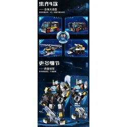 WOMA C5005 5005 non  NHÓM SWAT SỨ GIẢ HÒA BÌNH 4 SỰ KẾT HỢP bộ đồ chơi xếp lắp ráp ghép mô hình City Thành Phố 725 khối