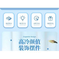 DOMICHA D1002 1002 non  THÁC HOA VÀ CHIM BĂNG TUYẾT bộ đồ chơi xếp lắp ráp ghép mô hình Creator ICE WATERFALL Sáng Tạo 636 khối