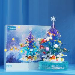 DOMICHA D1004 1004 non  BÀI HÁT TÌNH YÊU GIÁNG SINH HỘP NHẠC CÂY THÔNG BĂNG VÀ TUYẾT bộ đồ chơi xếp lắp ráp ghép mô hình Creator Sáng Tạo 480 khối