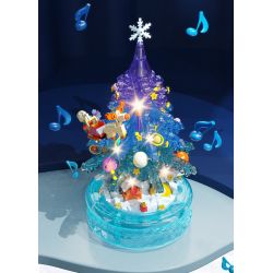 DOMICHA D1004 1004 non  BÀI HÁT TÌNH YÊU GIÁNG SINH HỘP NHẠC CÂY THÔNG BĂNG VÀ TUYẾT bộ đồ chơi xếp lắp ráp ghép mô hình Creator Sáng Tạo 480 khối