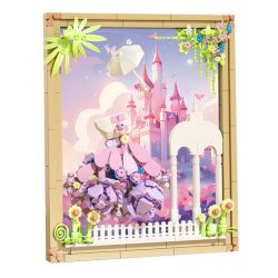 DOMICHA D3001 3001 non  MƠ HÔM NAY KHUNG ẢNH TRANG PHỤC CÔNG CHÚA TRONG bộ đồ chơi xếp lắp ráp ghép mô hình Arts & Crafts TONIGHT LIKE A DREAM 648 khối