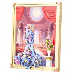 DOMICHA D3002 3002 non  ĐÊM NAY GIỐNG NHƯ MỘT GIẤC MƠ KHUNG ẢNH TRANG PHỤC TRONG bộ đồ chơi xếp lắp ráp ghép mô hình Arts & Crafts TONIGHT LIKE A DREAM 635 khối