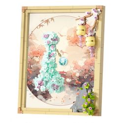 DOMICHA D3003 3003 non  ĐÊM NAY GIỐNG NHƯ MỘT GIẤC MƠ KHUNG ẢNH TRANG PHỤC SƯỜN XÁM TRONG bộ đồ chơi xếp lắp ráp ghép mô hình Arts & Crafts TONIGHT LIKE A DREAM 705 khối