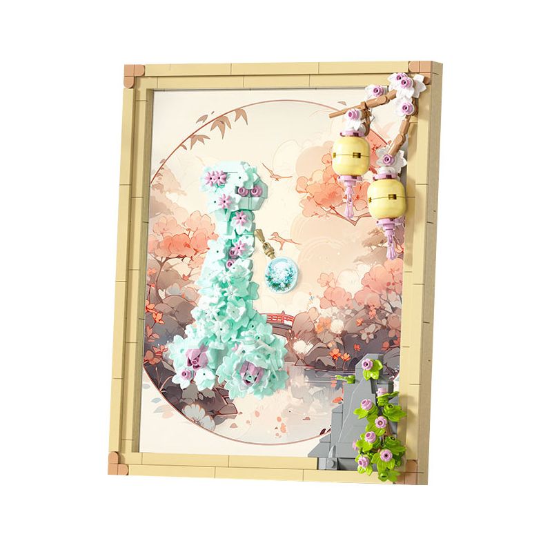 DOMICHA D3003 3003 non  ĐÊM NAY GIỐNG NHƯ MỘT GIẤC MƠ KHUNG ẢNH TRANG PHỤC SƯỜN XÁM TRONG bộ đồ chơi xếp lắp ráp ghép mô hình Arts & Crafts TONIGHT LIKE A DREAM 705 khối