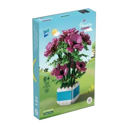 ZUANMA 101-12 non  HẢI QUỲ ĐỎ bộ đồ chơi xếp lắp ráp ghép mô hình Creator ACTINIARIA Sáng Tạo 1067 khối