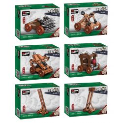 DECOOL BRICKCOOL 20513 non  ANH HÙNG TAM QUỐC XE CÔNG THÀNH 6 LOẠI CHỞ QUÂN MÁY BẮN ĐÁ BALLISTA THANG VÀ TRÊN CAO bộ đồ chơi xếp lắp ráp ghép mô hình Three Kingdoms Tam Quốc Diễn Nghĩa
