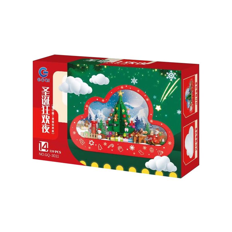 GOQI GQ-3011 3011 GQ3011 non  ĐÈN GƯƠNG ĐÁM MÂY GQ HÌNH ẢNH TRONG ĐÊM LỄ HỘI GIÁNG SINH bộ đồ chơi xếp lắp ráp ghép mô hình Creator Sáng Tạo 539 khối