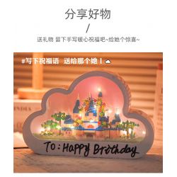 GOQI GQ-3007 3007 GQ3007 non  ĐÈN GƯƠNG ĐÁM MÂY GQ NGỦ CLOUD CASTLE YUNTAI STORY bộ đồ chơi xếp lắp ráp ghép mô hình 833 khối