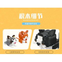 JIESTAR 58109 non  THIÊN ĐƯỜNG THÚ CƯNG DỄ THƯƠNG 6 LOẠI MÈO XIÊM RAGDOLL BÒ MAY MẮN CAM ĐUÔI CỤT bộ đồ chơi xếp lắp ráp ghép mô hình Creator PET PARADISE Sáng Tạo 627 khối