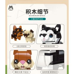 JIESTAR 37300 non  THIÊN ĐƯỜNG THÚ CƯNG DỄ THƯƠNG 6 LOẠI YORKSHIRE TERRIER SHIBA INU PUG SÓC HUSKY CORGI bộ đồ chơi xếp lắp ráp ghép mô hình Creator PET PARADISE Sáng Tạo 661 khối