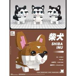 JIESTAR 37300 non  THIÊN ĐƯỜNG THÚ CƯNG DỄ THƯƠNG 6 LOẠI YORKSHIRE TERRIER SHIBA INU PUG SÓC HUSKY CORGI bộ đồ chơi xếp lắp ráp ghép mô hình Creator PET PARADISE Sáng Tạo 661 khối